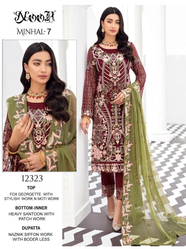 Noor Minhal Vol 7 Designer Georgette Exclusive Salwar Suit